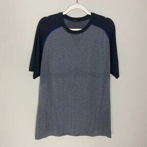 Lululemon Metal Vent Tech Men's Large Short Sleeves Shirt Active Grey